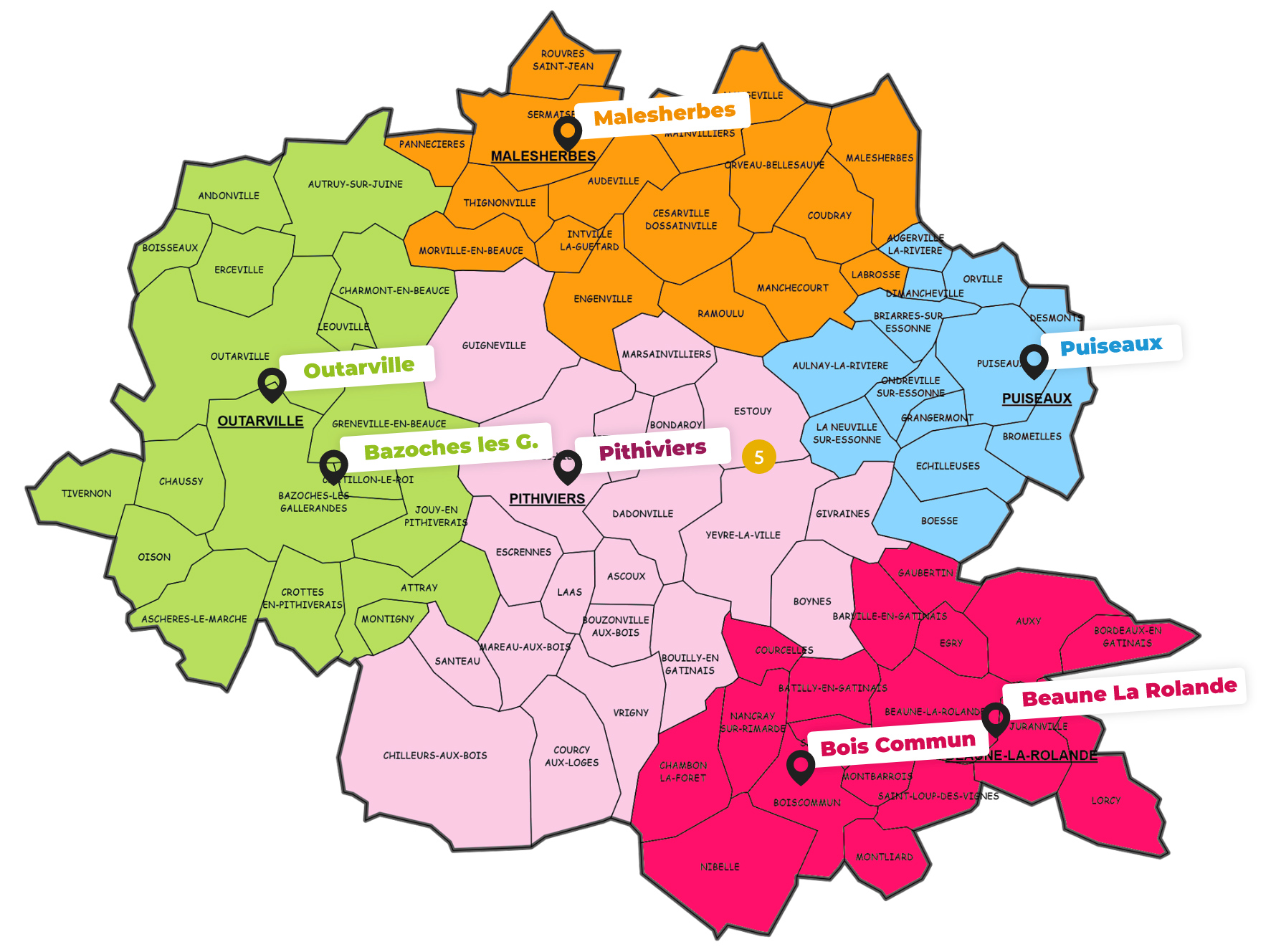 Site d'acceuil et lieux de permanence